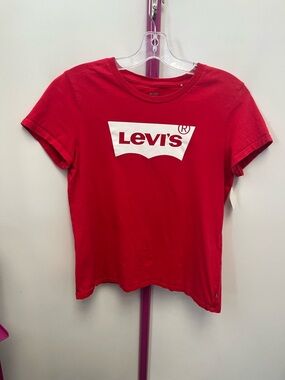 Levi's Red Short-Sleeve Logo Tee with White Print